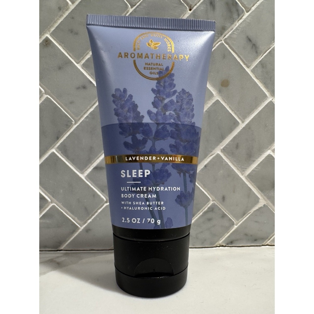 Bath & Body Works Aromatherapy Sleep Lavender Vanilla Body Cream 2.5 Oz Travel